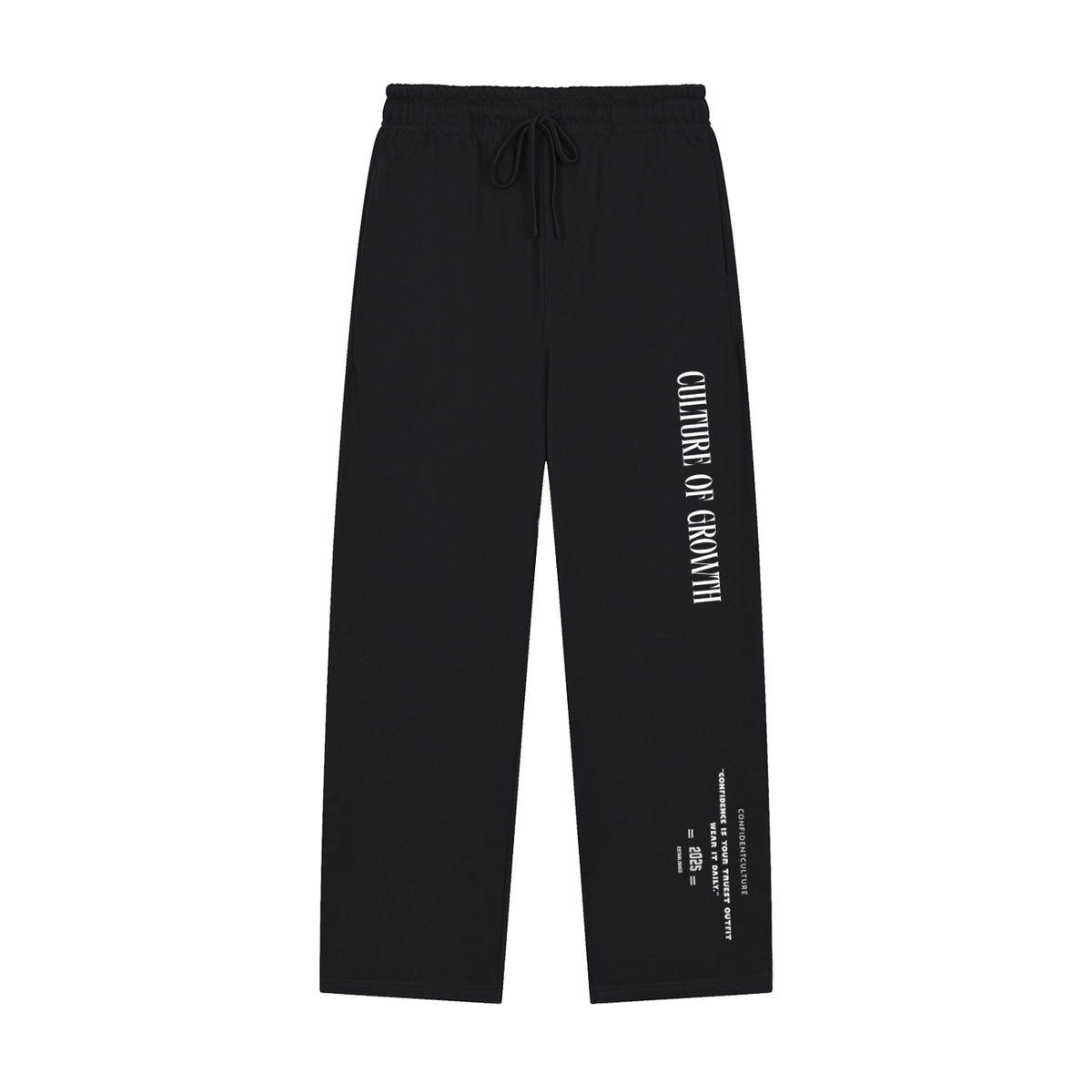 Solid Color Straight-Leg Sweatpants