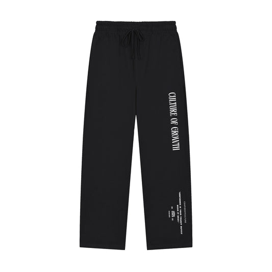 Solid Color Straight-Leg Sweatpants