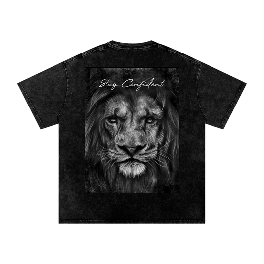 Snow Washed Oversized Cotton T-Shirt