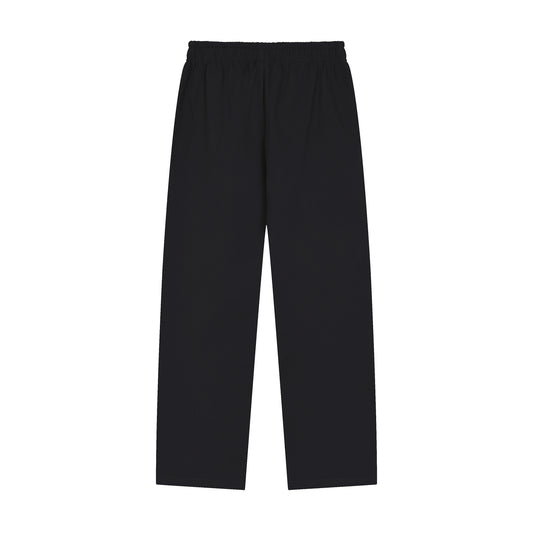 Solid Color Straight-Leg Sweatpants